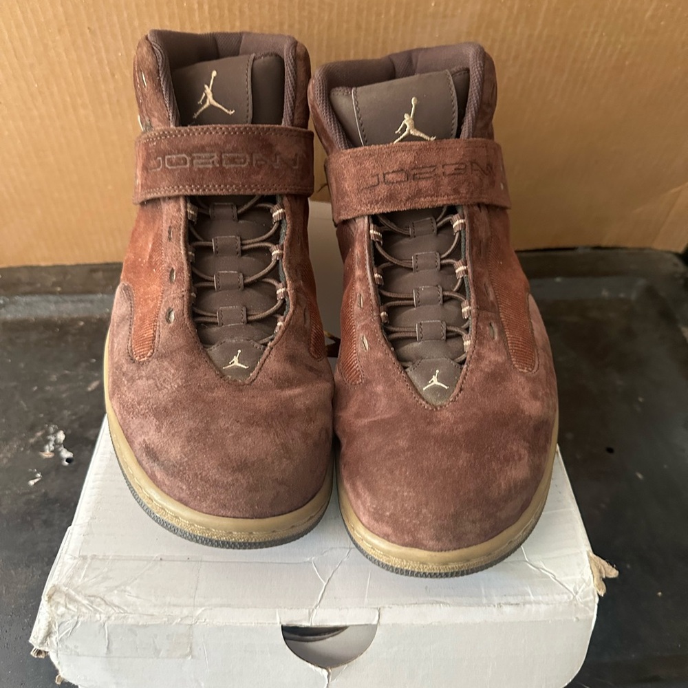 Jordan Brown Suede High-Top Sneakers